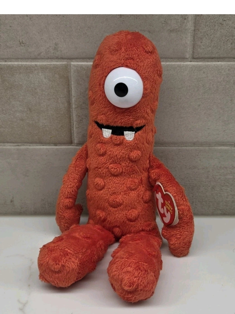 Yo Gabba Gabba Muno Plush Ty Beanie Baby 10" Red Stuffed Toy 2012